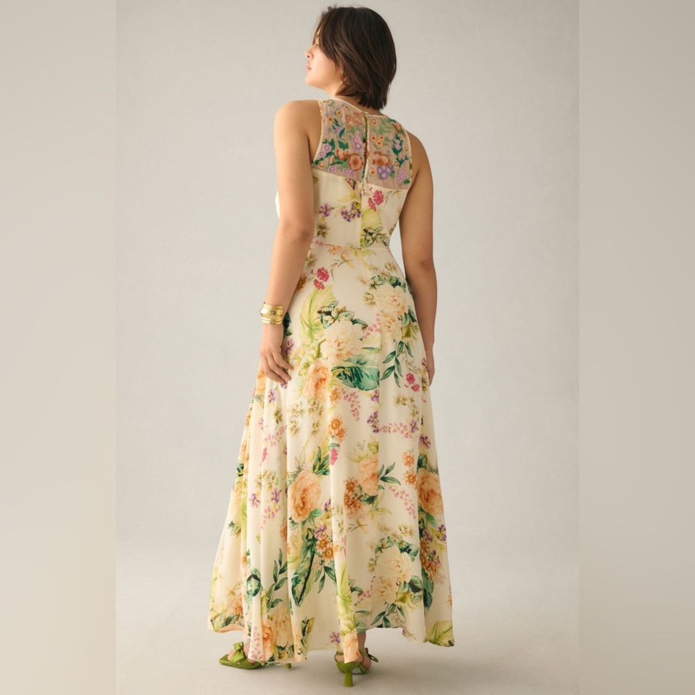 Anthropologie Floral A-Line Maxi Dress - Picture 7 of 9